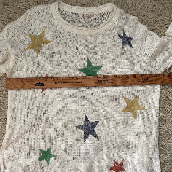 Kem & Thread sweater Semi- sheer Star print - Picture 4 of 12